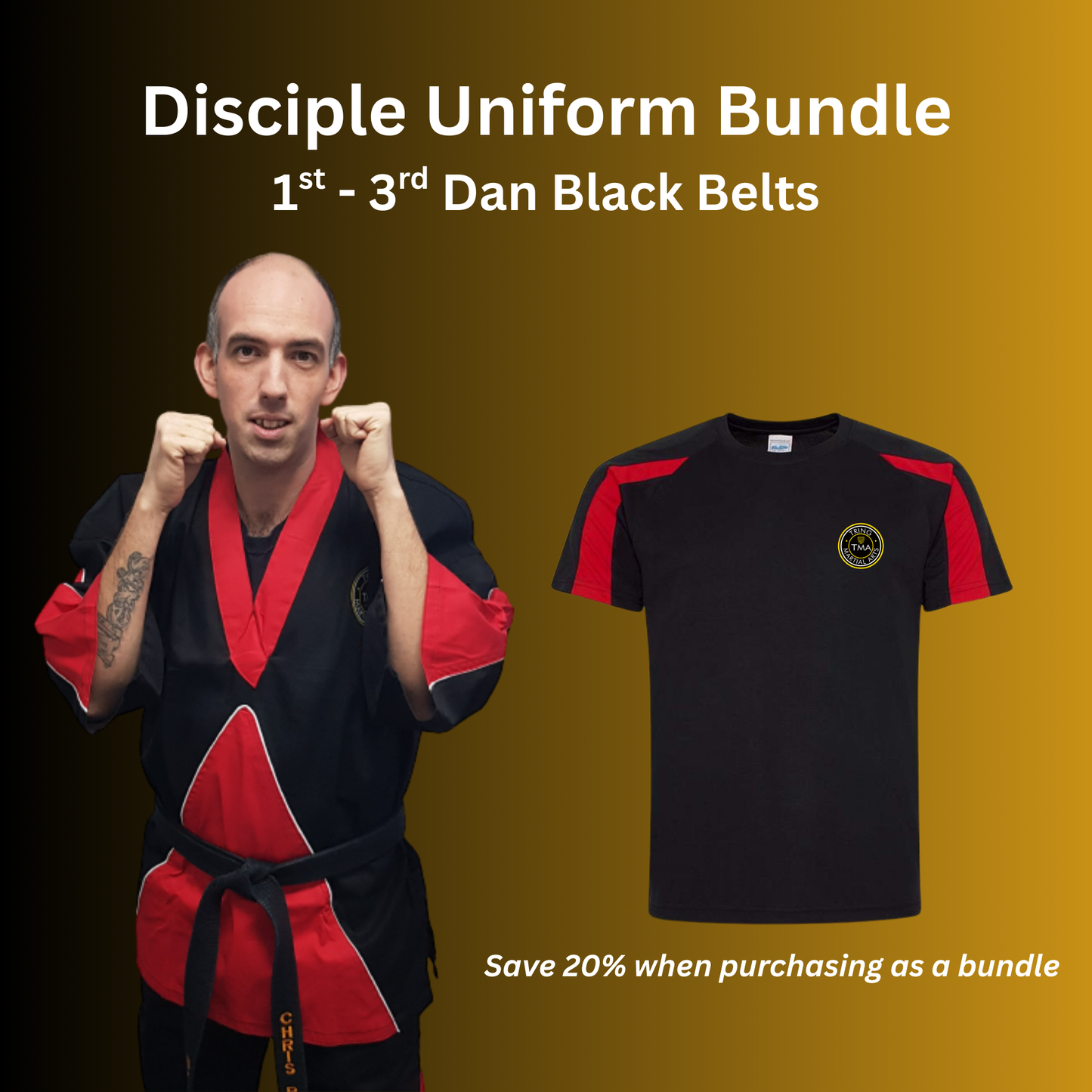 Yadansha 1st - 3rd Dan Black Belt Uniform Bundle - Teens & Adults
