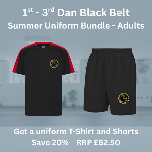 1st - 3rd Dan Black Belt Summer Uniform Bundles - Adults